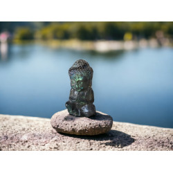 Buddha - Statueta in miniatura din labradorit